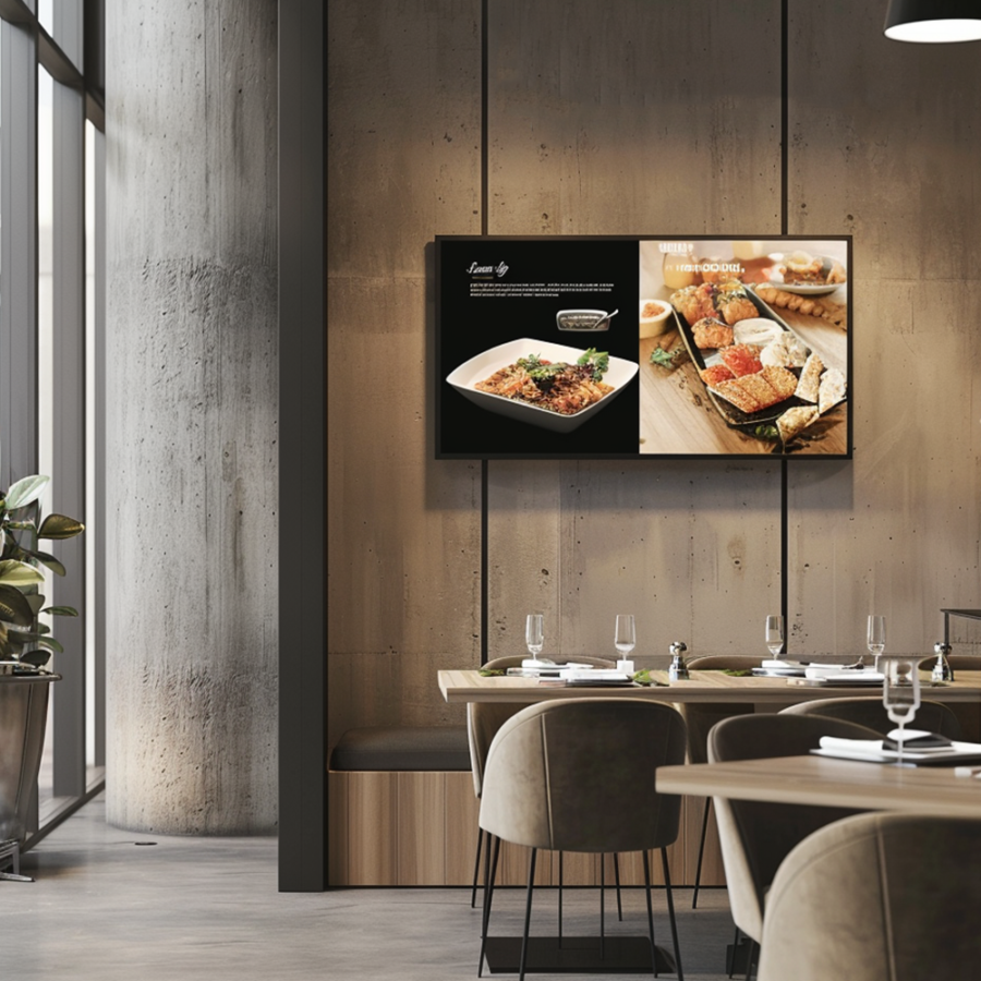 BS817 Narrow Bezel wall mount lcd display/Digital Touch Screen Display