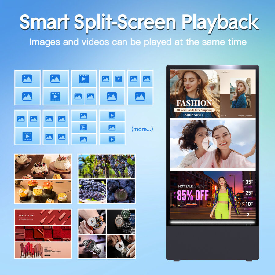 BS701 Semi-outdoor digital signage advertising Screen or Menu screen