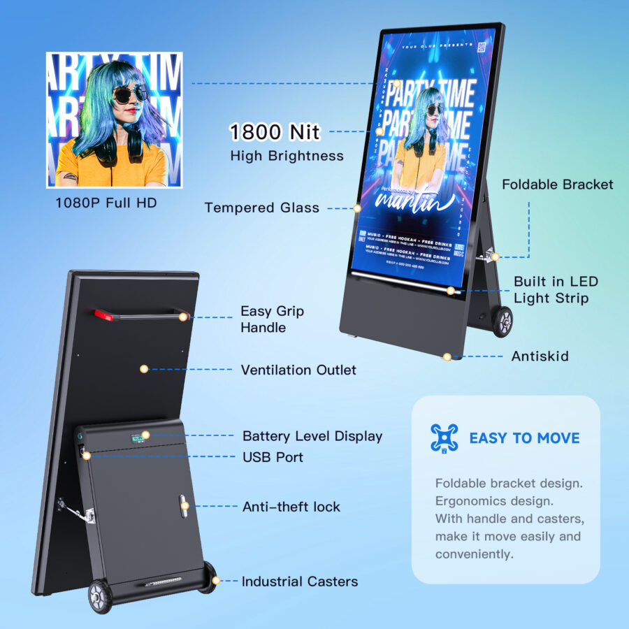 BS701 Semi-outdoor digital signage advertising Screen or Menu screen