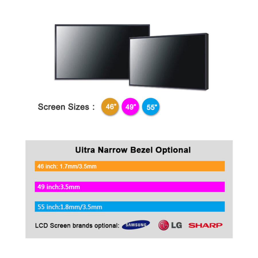BS55LBX38 – 55 inch 3.5mm 500 nit Video Wall solutions
