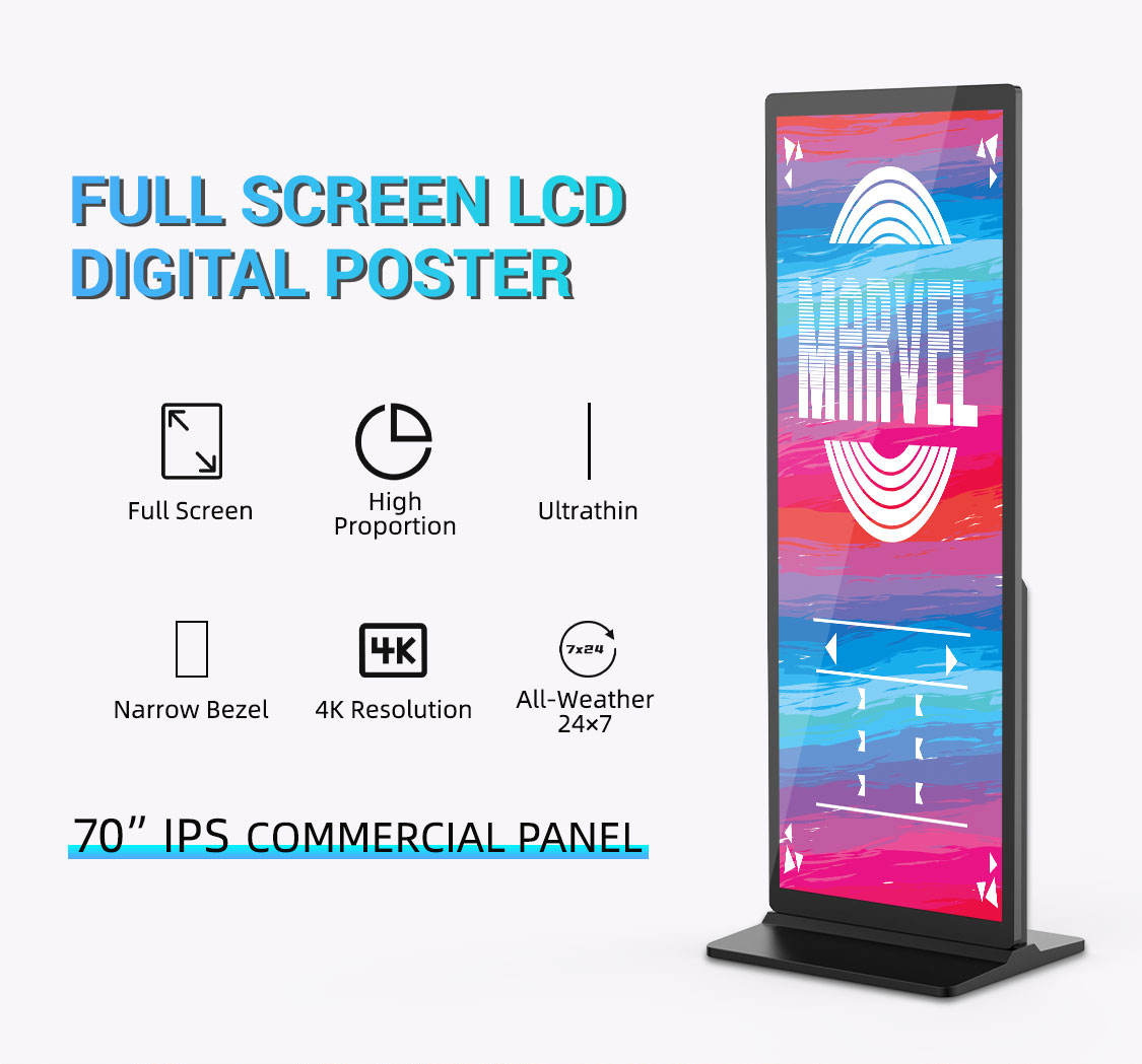 Unutarnji samostojeći LCD digitalni reklamni zaslon