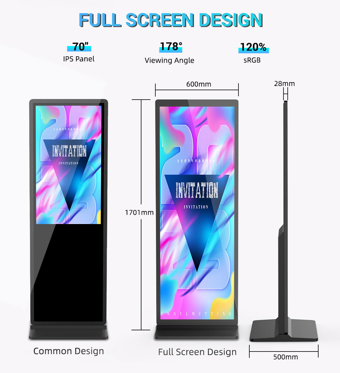 Unutarnji samostojeći LCD digitalni reklamni zaslon